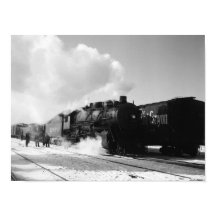 Père Noël Fe Freight Train quittant Chicago - 1943