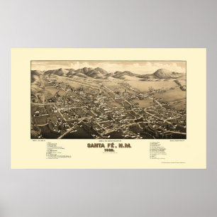 Poster Père Noël Fe, NM Carte panoramique - 1882