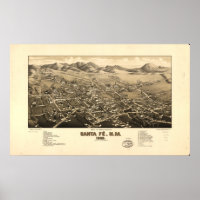 Père Noël Fe Nouveau Mexique 1882 Antique Carte Pa