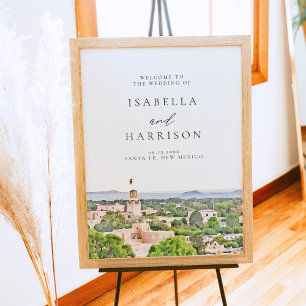 Poster PÈRE NOËL FE Nouveau Mexique Skyline Mariage Bienv