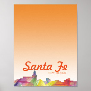 POSTER PÈRE NOËL FE, NOUVEAU MEXIQUE SKYLINE WB1