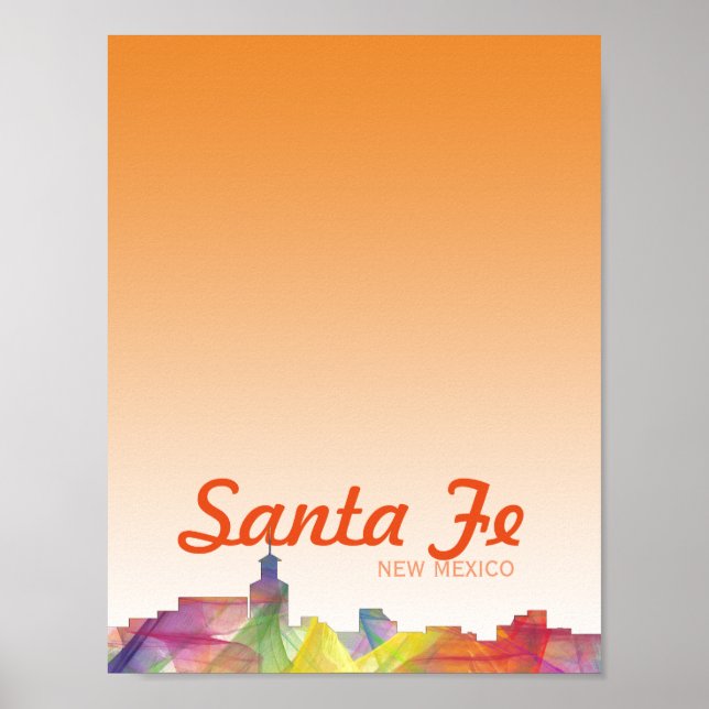 POSTER PÈRE NOËL FE, NOUVEAU MEXIQUE SKYLINE WB1 (Devant)