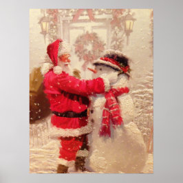 Poster Père Noël Frosty Noël