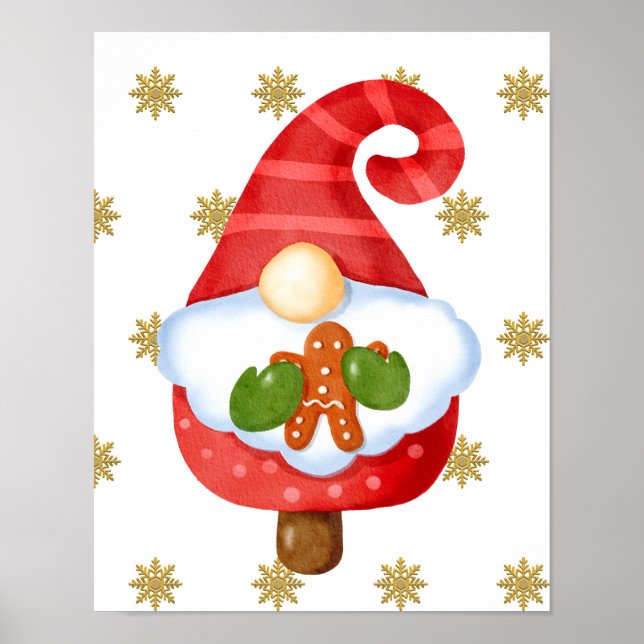 Poster Père Noël Gnome (Devant)