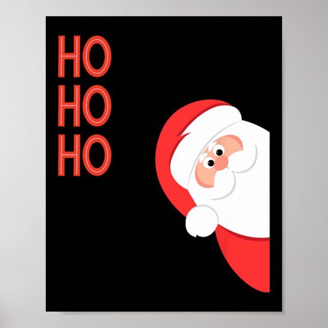 Poster Père Noël Hooho Noël Nouvel An Hommes Femmes Enfan (Devant)