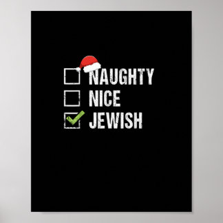 Poster Père Noël juif méchant gentil Noël