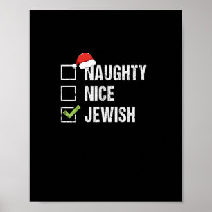 Poster Père Noël juif méchant gentil Noël
