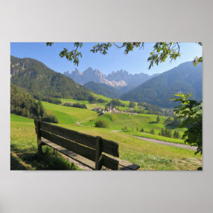 Poster Père Noël Maddalena Dolomites Italie