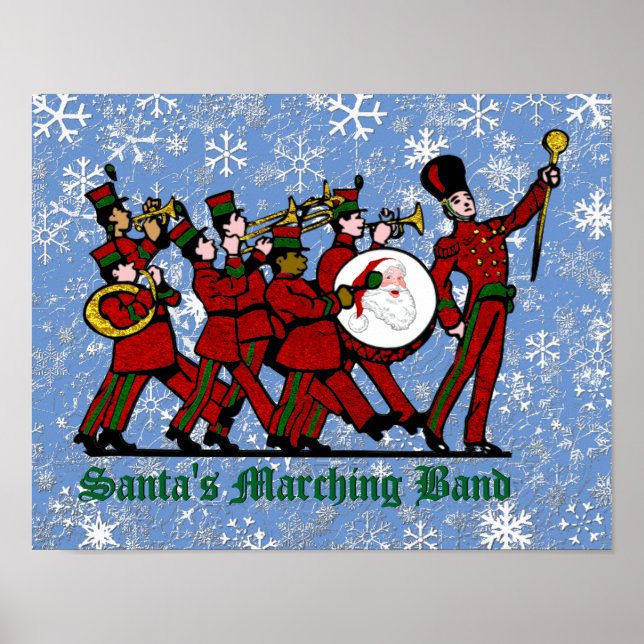 Poster Père Noël Marching Band (Devant)