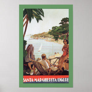 Poster Père Noël Margherita Ligure