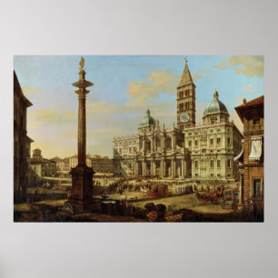 Poster Père Noël Maria Maggiore, Rome, 1739