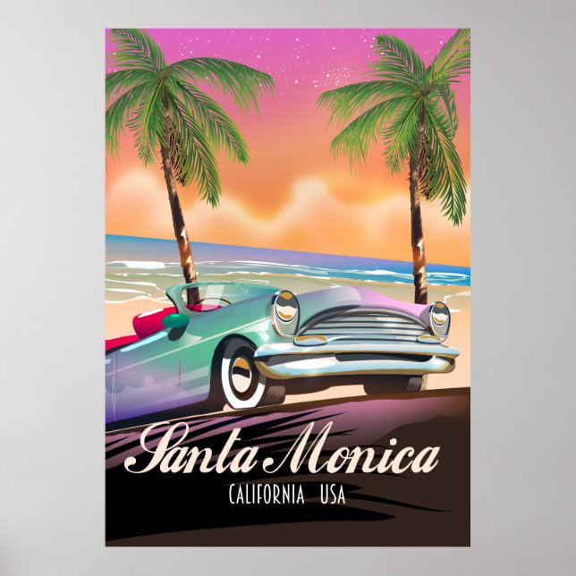 Poster Père Noël Monica California USA (Devant)