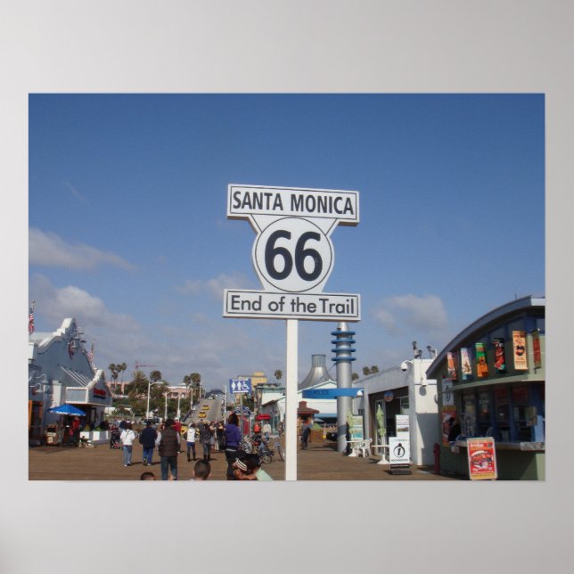 Poster Père Noël Monica, Californie - RT 66 (Devant)