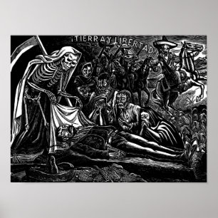 Poster Père Noël Muerte et le Soldat c. 1951 Mexique.