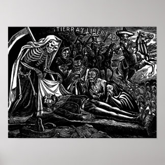 Poster Père Noël Muerte et le Soldat c. 1951 Mexique.