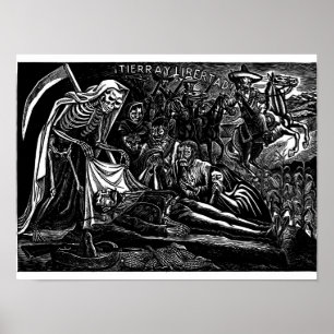 Poster Père Noël Muerte et le Soldat c. 1951 Mexique.
