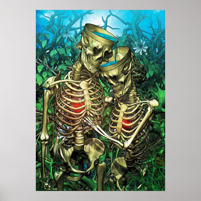 Poster Père Noël Muerte Tarot - Deux tasses (Devant)