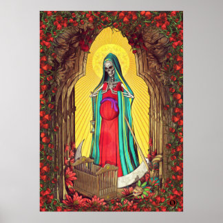 Poster Père Noël Muerte Tarot - Mort Sainte