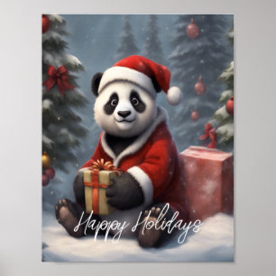 Poster Père Noël Panda Bear