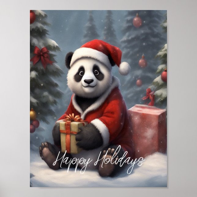 Poster Père Noël Panda Bear (Devant)
