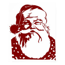 Père Noël Pop art Joyeux Noël rouge