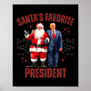 Poster Père Noël Président favori Noël Drôle Trump X