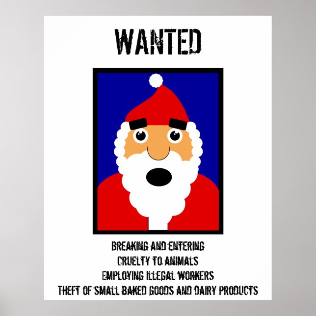Poster Père Noël Recherché (Devant)