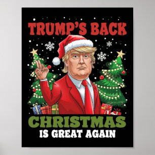 Poster Père Noël Trump Danse Rendre Noël super moche
