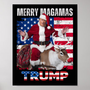 Poster Père Noël Trump Humour de Noël drôle Trump réservo