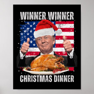 Poster Père Noël Trump Noël Humour Drôle Trump Noël