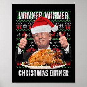 Poster Père Noël Trump Noël Humour Funny Trump Noël 4