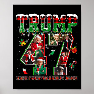 Poster Père Noël Trump Rendez à Noël sa grandeur de nouve