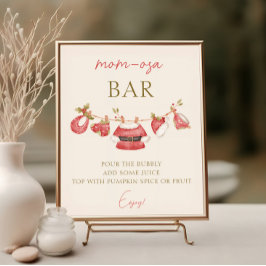 Poster Père Noël Vêtements bébé Baby shower garçon Momosa