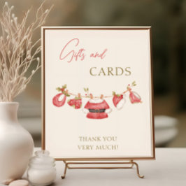 Poster Père Noël Vêtements pour bébés Baby shower de garç