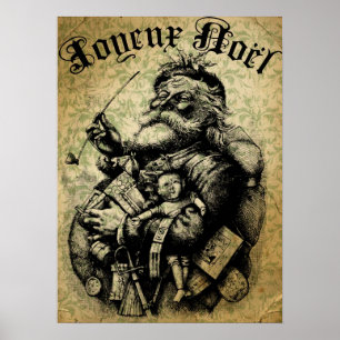 Poster Père Noël vintage