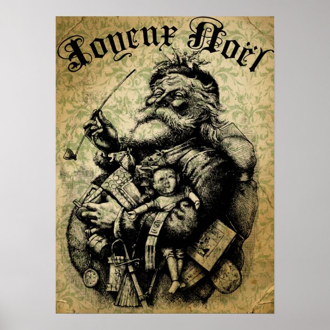 Poster Père Noël vintage (Devant)