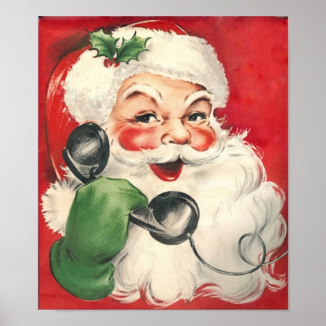 Poster Père Noël vintage (Devant)