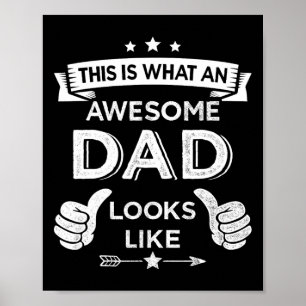 Poster Père Papa A L'Air De Fête des pères Naissance De N