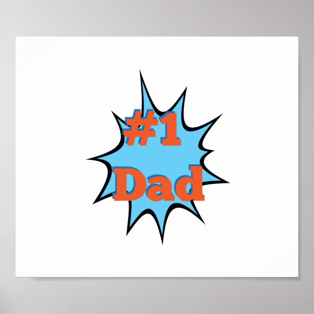 Poster Père Poppa Numéro Un Papa #1 (Devant)