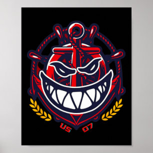 Poster Père&# ; s Jour Famille de requins papa
