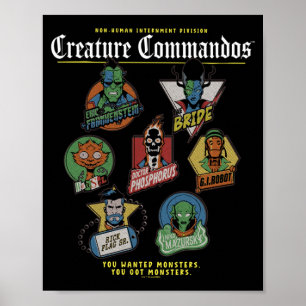 Poster Performances des badges de l'équipe de monstres
