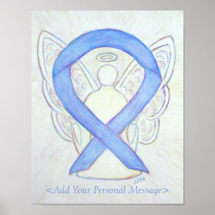 Poster Periwinkle Awareness Ribbon Guardian Angel Print
