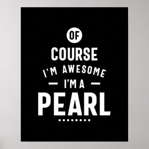 Poster Perle Nom personnalisé Anniversaire