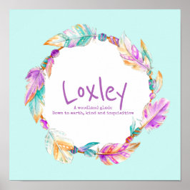 Poster Perles de plumes Loxley nom de la couronne