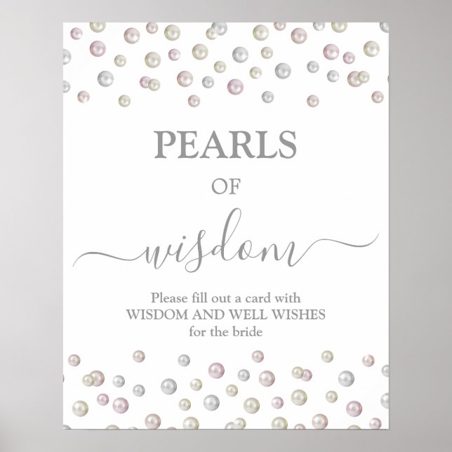 Poster Perles de sagesse signe de Fête des mariées (Devant)