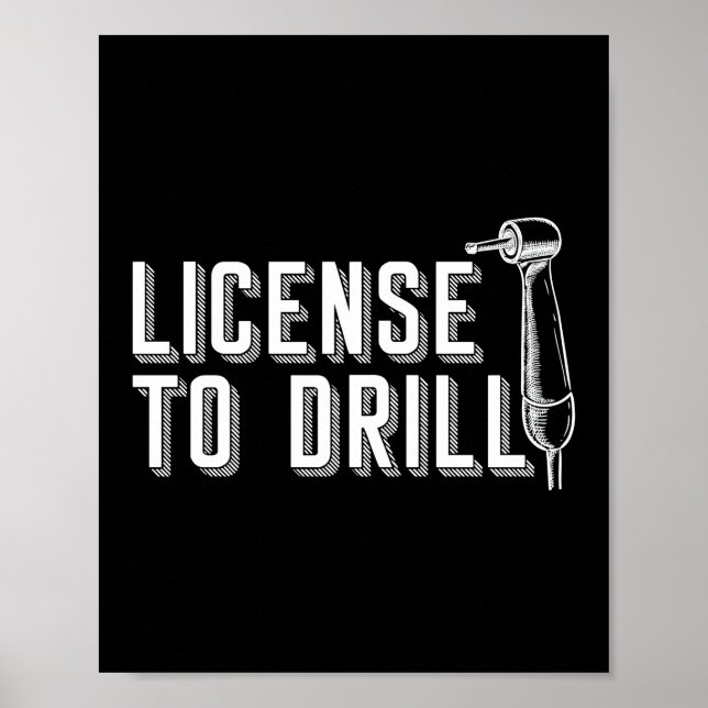 Poster Permis De Perfectionnement Dentiste Dentiste Denti (Devant)