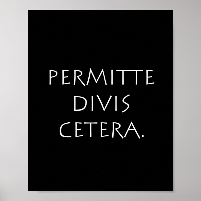 Poster Permitte Divis Cetera (Devant)
