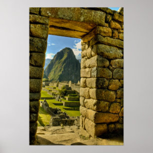 Poster Pérou, Andes, Monts des Andes, Machu Picchu