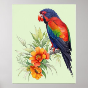 Poster Perroquet coloré