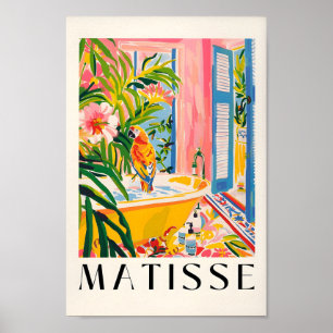 Poster Perroquet Dans Baignoire Imprimé, Décor Dopamine R